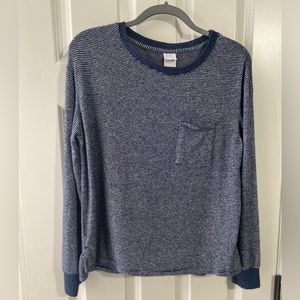 Stars Above ⭐️ | Blue & White Striped Long Sleeve Sleep /Lounge Top